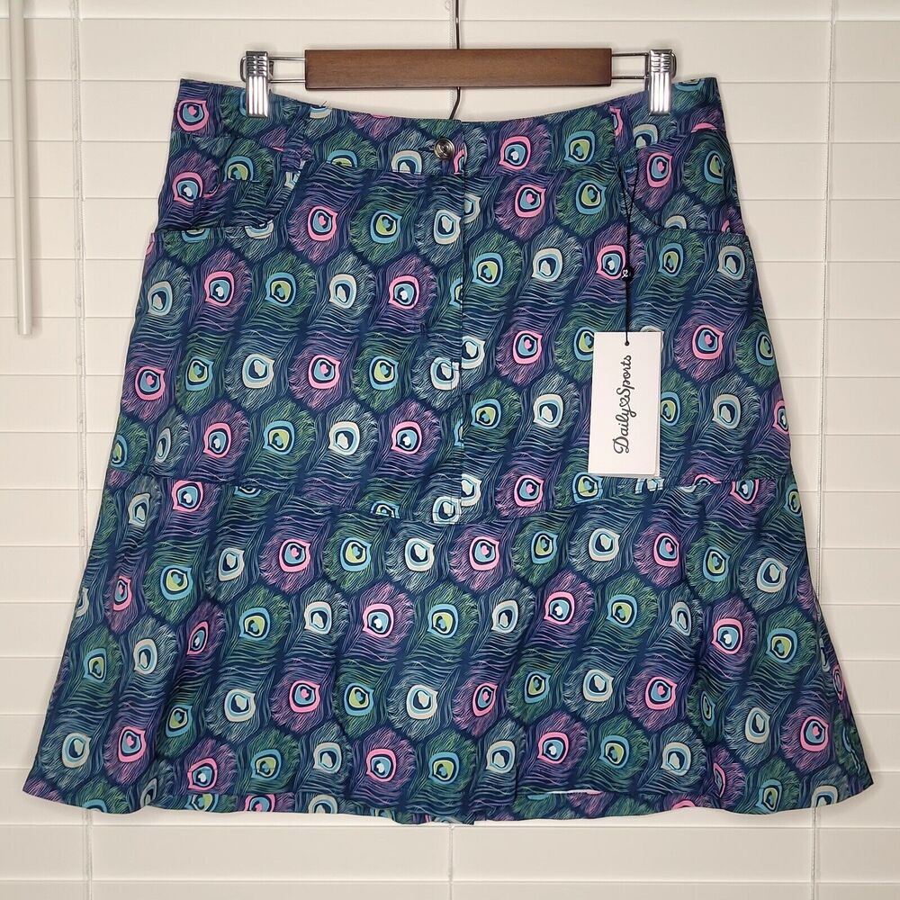 Daily Sports Blue and Pink Patterned Skort